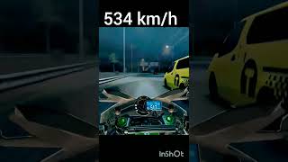 NINJA KAWASAKI H2R FULL SPEED 534KMH trending kawashininjah2r viralshort [upl. by Zelma1]