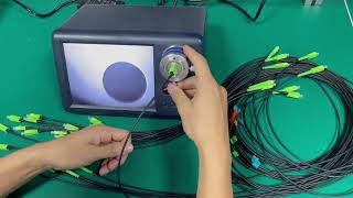 Pushable Pullable SC fiber optic patch cord Endfaces Connector Visual Inspection [upl. by Dream]