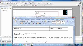 PART 2 COMPTEUR SYNCHRONE BASCUL JK ET D 1357correction TP variante N°5 EXAMEN DE FIN DE FORMA [upl. by Lihas]