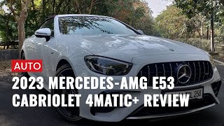 2023 MercedesAMG E53 Cabriolet 4MATIC First Drive Review Fast Yacht For Roads [upl. by Navetse]