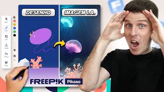 INSANO Como Criar imagens com Inteligência Artificial em TEMPO REAL  Freepik Pikaso [upl. by Aynas]