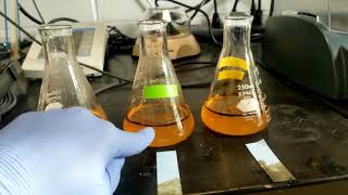 Bioremediation Microbial Degradation of Waste Engine oil Day 1A [upl. by Aigneis223]