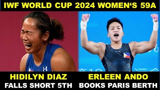 DIAZ amp ANDO COMPETE  IWF 2024 WORLD CUP WOMENS 59A  FULL HIGHLIGHTS [upl. by Eikin]