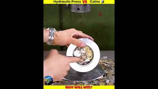 Hydraulic press vs coins India Pakistan chin ka Sikka Rakha jaaye to kya hoga 500 kg 💯😱 [upl. by Sabino]