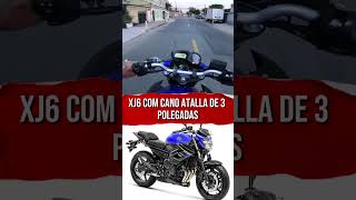 Cano atalla 3 polegadas na XJ6 moto motorcycle xj6 escapamento motovlog [upl. by Raybin]