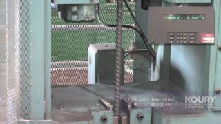 Rebar Tensile Strength Test  Koury Engineering [upl. by Bergess111]