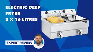 Electric Deep Fryer Royal Catering RCEF 16DH1  Expert review [upl. by Yeldah233]