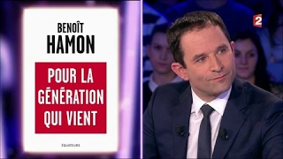 Benoit Hamon  On nest pas couché 4 mars 2017 ONPC [upl. by Nylekcaj]