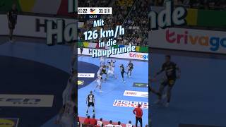 HandballEM Mit 126 kmh in die Hauptrunde  HandballEM  Sportschau shorts [upl. by Sanjay313]