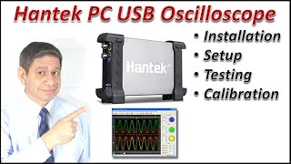 Hantek 6022 PC USB Oscilloscope Install Setup Testing amp Calibration [upl. by Balfore]