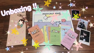 BT21 Unboxing  Minini strap amp Calendar 2023 🎉🎉🫶🏻 [upl. by Krigsman123]