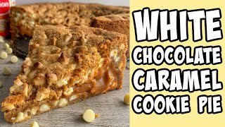 White Chocolate Caramel Cookie Pie Recipe tutorial Shorts [upl. by Regen]