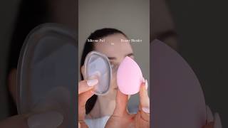 Silicone Pad vs Beauty Blender 🤍💗 shorts makeup [upl. by Ahsiya]