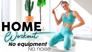 20 MIN FULL BODY HOME WORKOUT  No Equipment No Noise [upl. by Odlauso704]