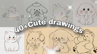 40 Doodle ideas ✨ Cute and easy aesthetic drawing ideas  doodling ideas [upl. by Entsirhc]