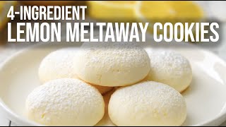 4Ingredient Lemon Meltaway Cookies [upl. by Serg]