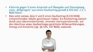 Gutachtenstil 2  verschachtelte Anwendung des Gutachtenstils  ein Fall aus dem Zivilrecht BGB AT [upl. by Nashbar700]