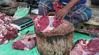 Nice Beef cutting skills in Bangladesh butcher market halal beef cutting skills in BD [upl. by Nurse]