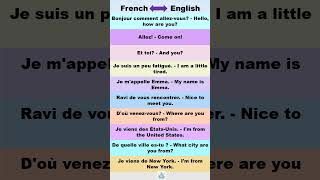 Spoken English  French  Daily use sentences french spokenenglish spokenfrench [upl. by Genny863]