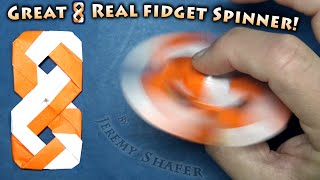 Great Eight 🎱 REAL Origami Fidget Spinner🥏 [upl. by Priestley]