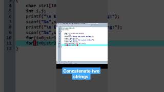 C program to concatenate two strings without using library functioncoding [upl. by Kauffmann]