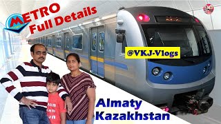 Underground Metro Train Kazakhstan teluguvlogs VKJVlogs Tourist Guide Visitor Information Almaty [upl. by Ylek]