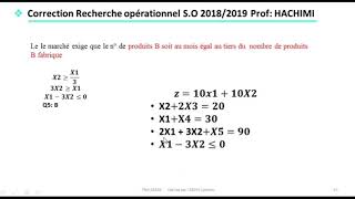 correction examen recherche opérationnelle SO [upl. by Rramahs]