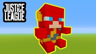 Minecraft Tutorial How To Make A Flash Plush Statue quotJustice League In Minecraftquot [upl. by Ingmar]