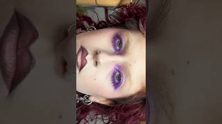 purple mascara  green eyes is just😮‍💨 greeneyes editorial colourtheory colourmascara makeup [upl. by Currey614]