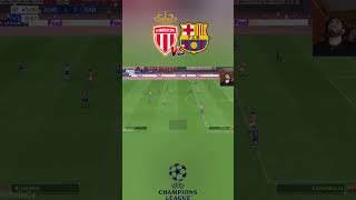 Golovin Close to the second  Monaco V Barcelona FC24 shorts UCL [upl. by Moule]