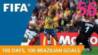 100 Great Brazilian Goals 56 Rivaldo France 1998 [upl. by Neibaf]