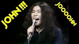 Yoko Ono screaming insanely in the studio  JOOOOHN [upl. by Jasen]