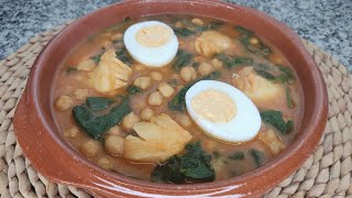 Potaje de garbanzos con espinacas Muy FÁCIL de preparar y SANO [upl. by Rocco]