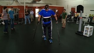 Wearable Robot Helps Paraplegics Walk [upl. by Aenea866]