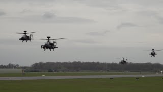 RAF Shawbury MK1 Apache Final Flypast [upl. by Voe660]