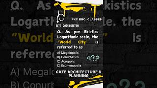 Ekistics Ecumenopolis CA Doxiadis Gate Architecture amp Planning Gate previous questions architecture [upl. by Ahsekam]