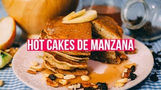 Receta SÚPER FÁCIL de Hot Cakes ¡DE MANZANA  Recién Cocinados [upl. by Rea278]