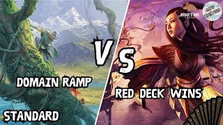 Domain Ramp VS Red Deck Wins MTG Standard [upl. by Arries348]