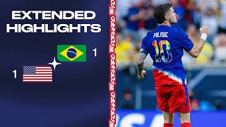 USMNT vs Brazil  EXTENDED HIGHLIGHTS  June 12 2024 [upl. by Enyal]