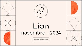 Horoscope Lion ♌️ Novembre 2024 🦉 par Christine Haas [upl. by Haberman526]