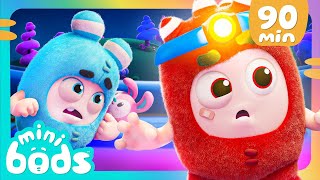 Spooky Sounds  Minibods  Mini Oddbods  Baby Oddbods  Funny Cartoons For Kids [upl. by Atiuqihc890]