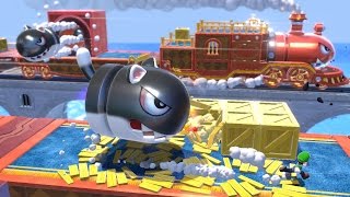 🚅 Super Mario 3D World 2BOSS Bowsers Bullet Bill Brigade  All Stars amp Stamp Boss Fight Gameplay [upl. by Enivid]