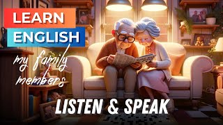 Learn English through Stories My Family  Daily English Speaking Practice  Listening Skills [upl. by Yelserp]