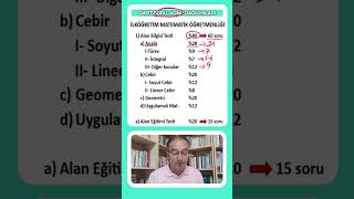 İlköğretim Matematik Öğretmenliği ÖABT Soru  Konu Dağılımları Nelerdir matematik [upl. by Avigdor]