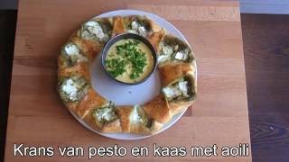 krans met pesto en kaas [upl. by Westberg75]