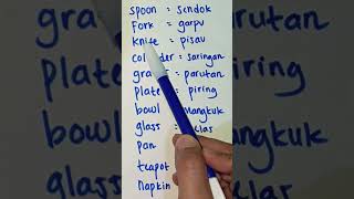 Kosakata Kata Benda Bahasa Inggris di Dapur bahasainggris english kosakata vocabulary [upl. by Mitchel119]