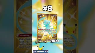 Top 10 Golden Rare Pokemon Cards [upl. by Ecirtal]