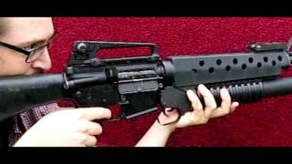 Tokyo Marui Custom Airsoft Recoil M16 Slow Motion [upl. by Lekym647]