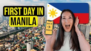 CRAZY DAY IN MANILA My FIRST Impressions of the Philippines 🇵🇭 [upl. by Eglantine]