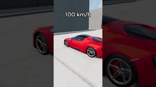 Supercar crash test at different speeds cars beamngdrive [upl. by Landau60]